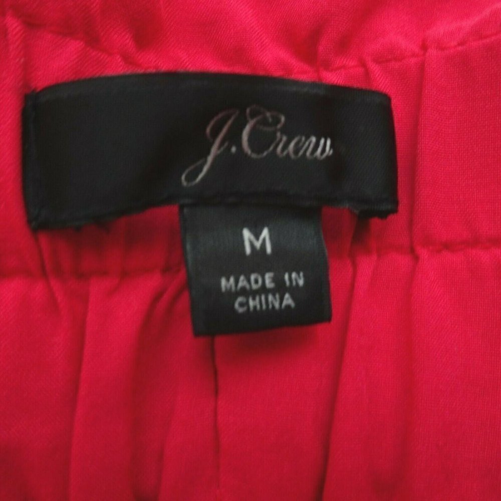 J. Crew Women's Paperbag Shorts Red Tie Waist Sash Pull-On Fashion Chic Size M - Picture 7 of 13